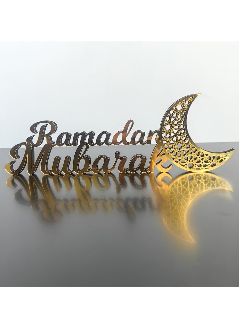 Ramadan Decorations for Home, Tabletop Decors Mubarak Sign,Ramadan Kareem Sign Eid Decoration Home Decor Ramadan Table Sign