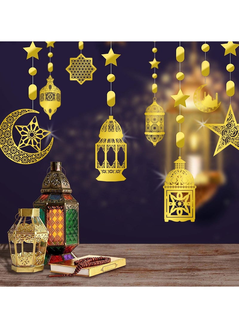 Ramadan Hanging Decorations, 8 Pcs Ramadan Ornament Decoration for Home