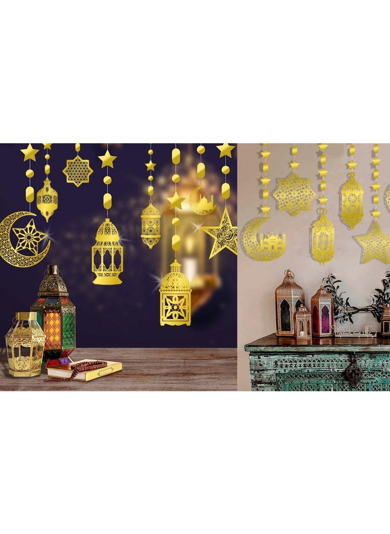 Ramadan Hanging Decorations, 8 Pcs Ramadan Ornament Decoration for Home