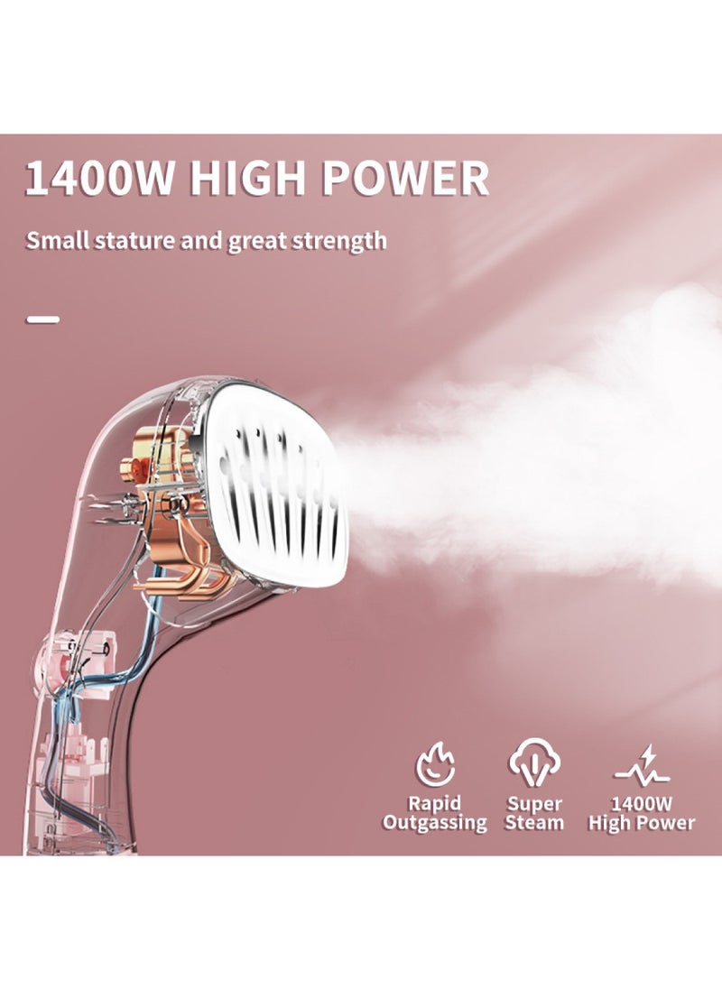 Steamer Iron High-Power Handheld Garment Steamer Clothes Steamer Portable Steam Iron 30s Fast Heat-up Ironing Wrinkle Remover -1400W 220ML