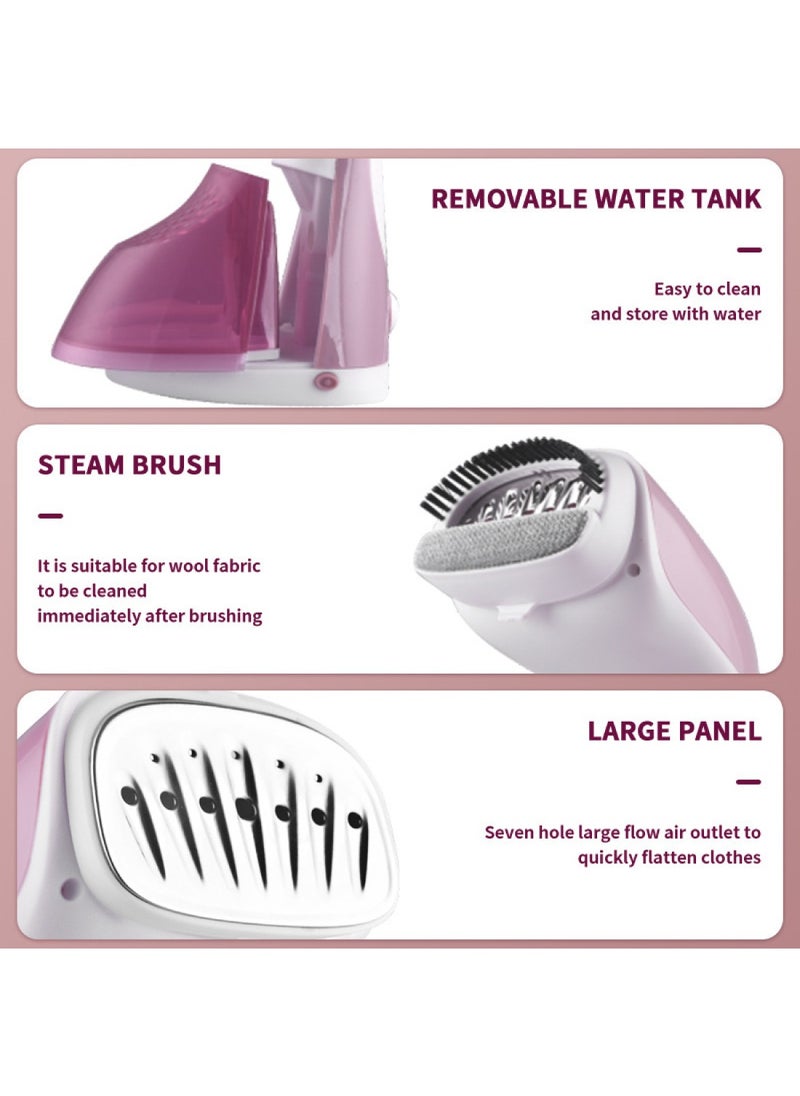 Steamer Iron High-Power Handheld Garment Steamer Clothes Steamer Portable Steam Iron 30s Fast Heat-up Ironing Wrinkle Remover -1400W 220ML