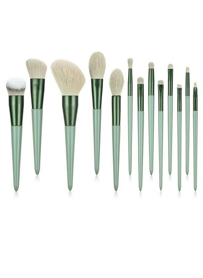 Professional Makeup Brush Set 13 Piece Makeup Brushes For Eyeshadow Powder Blush Foundation Blending Brush Set With Portable Pouch