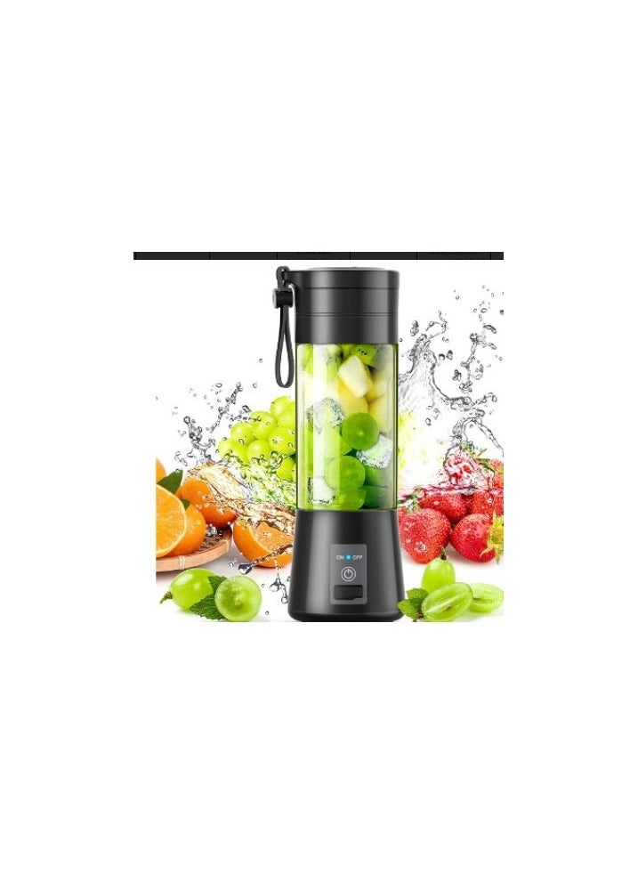 Portable Blender Smoothie Maker Mini Blender 380ML Multifunction Juicer Cup USB Rechargeable 6 Blades Stainless Steel Personal Blender Easy Clean BPA Free,Used For Fruit Vegetable