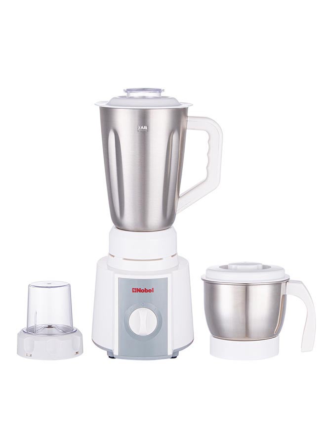 3 in 1 Blender Table Top 2 Speed with Pulse Knob 1.5 Litres Jar 350W Motor Power, Stainless Steel Blade 1.5 L 350.0 W NB201SS Stainless Steel