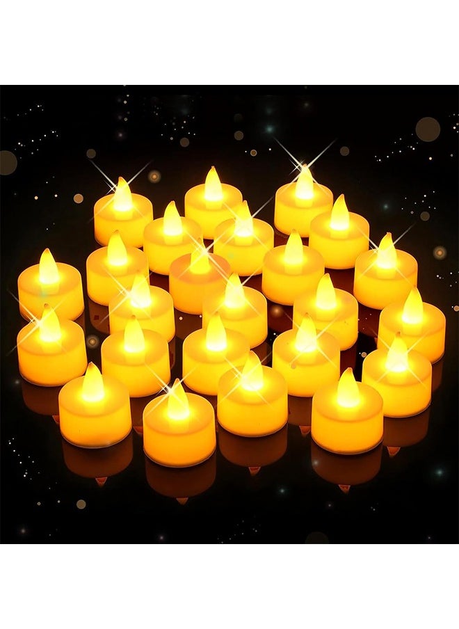 Ramadan Decorations, 24Pcs Tea Lights Candles, Flameless LED Tea Lights, Electric Candles for Wedding, Centerpieces, Home Decor