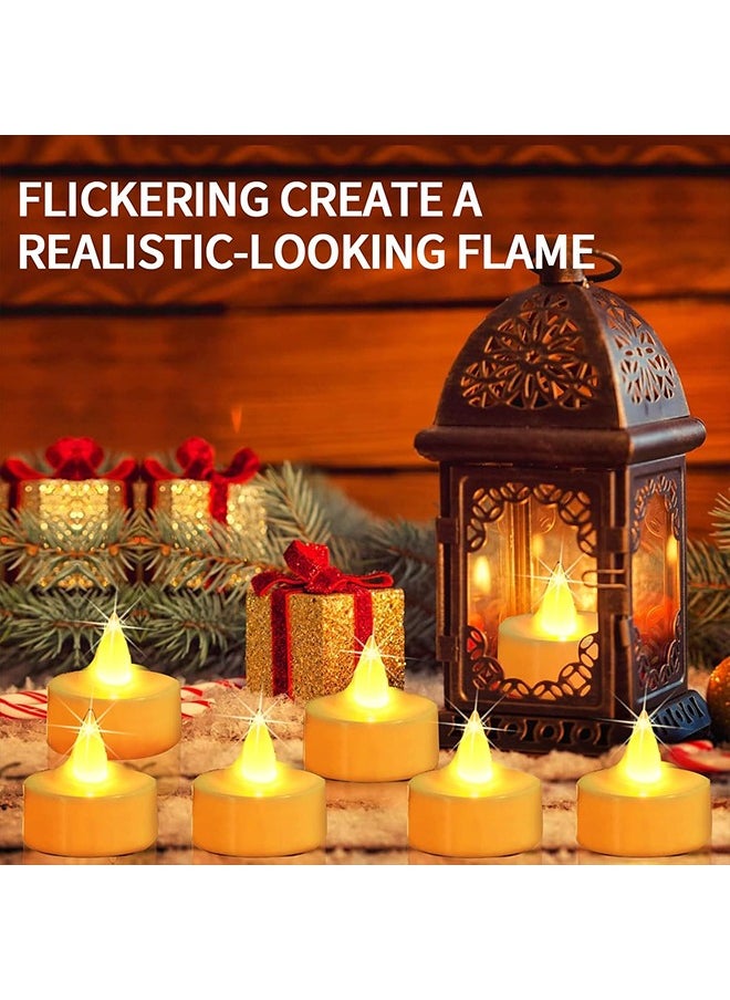 24Pcs Tea Lights Candles Ramadan Decorations, Flameless LED Tea Lights, Electric Candles for Wedding, Centerpieces and Home Decor