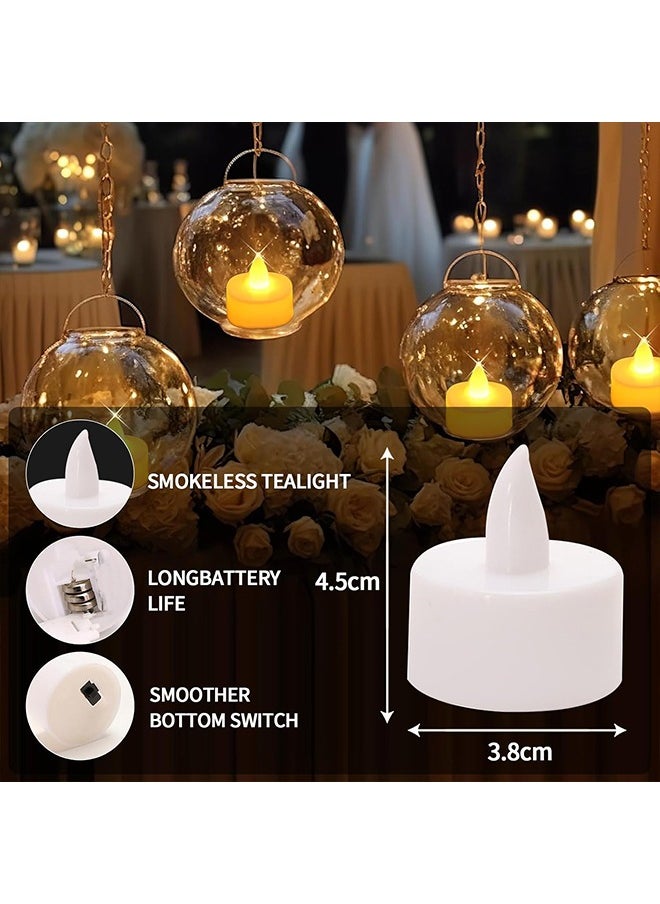 24Pcs Tea Lights Candles Ramadan Decorations, Flameless LED Tea Lights, Electric Candles for Wedding, Centerpieces and Home Decor