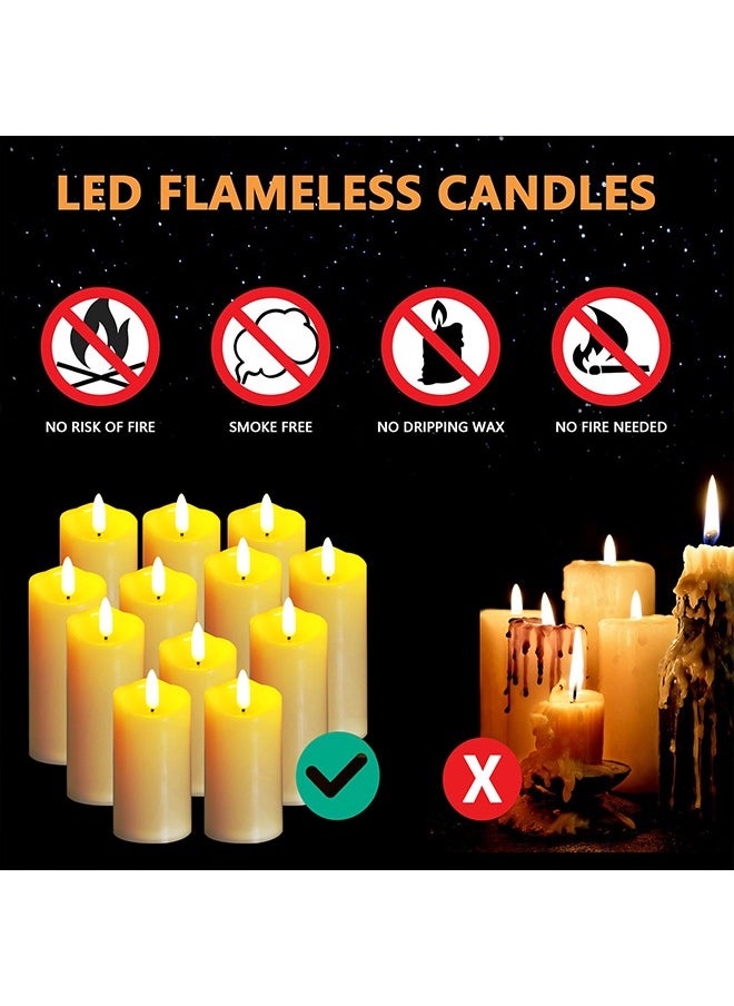 Ramadan Decorations, 12Pcs Candles Lights, Flameless Decorative Smokeless LED Tea Light Candle for Wedding, Ramadan Decor