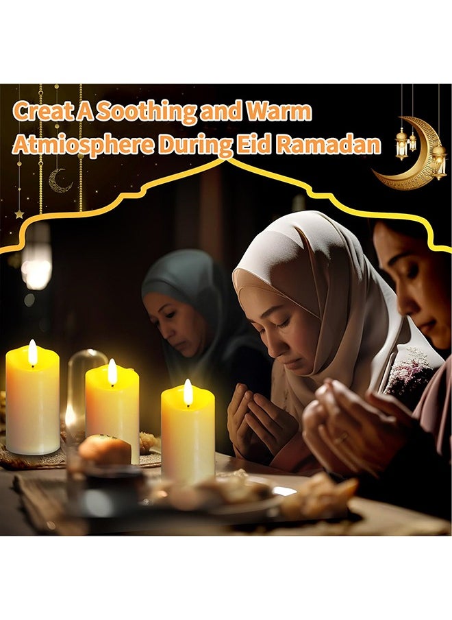 Ramadan Decorations, 12Pcs Candles Lights, Flameless Decorative Smokeless LED Tea Light Candle for Wedding, Ramadan Decor