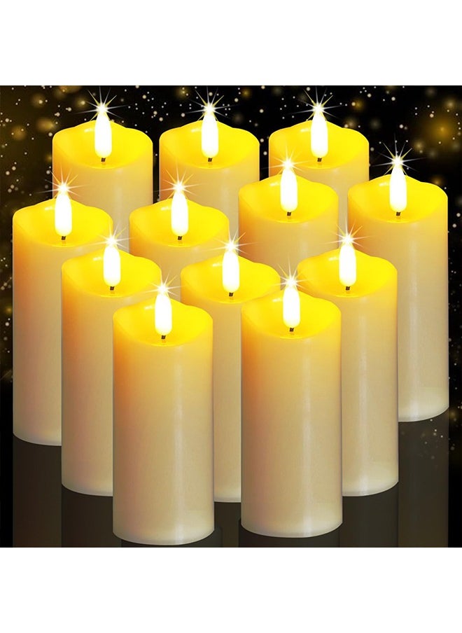 Ramadan Decorations, 12Pcs Candles Lights, Flameless Decorative Smokeless LED Tea Light Candle for Wedding, Ramadan Decor