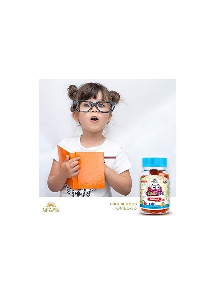 Cool Gummies Omega 3 With DHA-EPA 120 Gummies For Kids | 100% All Natural Flavor | Gluten Free