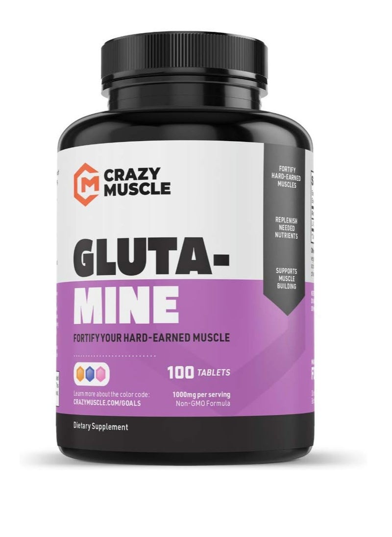 L Glutamine Capsules 1000Mg Post Workout Supplement To Increase Muscle Recovery And Decrease Soreness Reinforce Strength Gains 100 Capsules Purple White