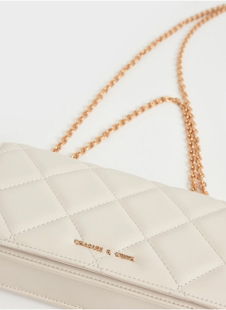 Paffuto Chain Handle Furry Long Wallet