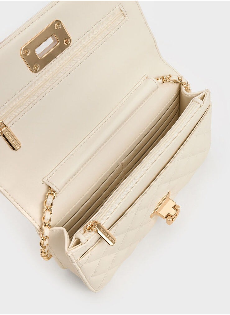Cressida Quilted Push-Lock Clutch