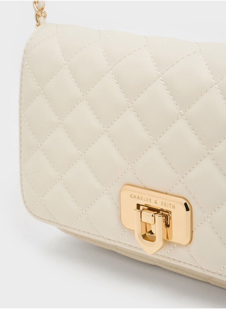 Cressida Quilted Push-Lock Clutch