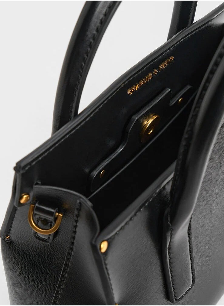 Rene Structured Top Handle Bag