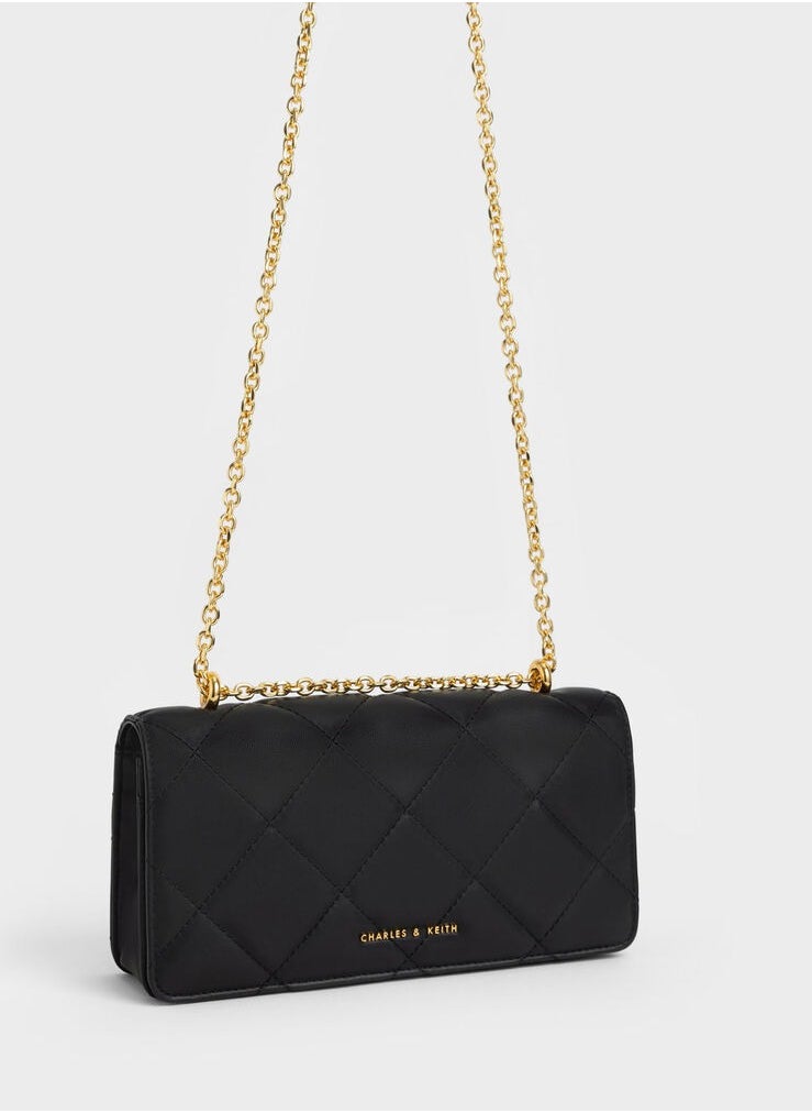 Paffuto Chain Handle Furry Long Wallet