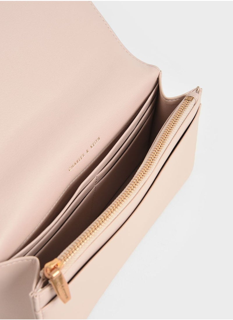 Paffuto Chain Handle Furry Long Wallet