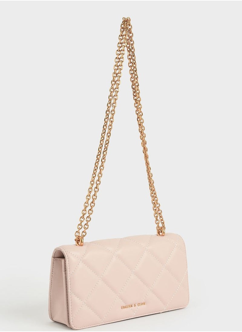 Paffuto Chain Handle Furry Long Wallet