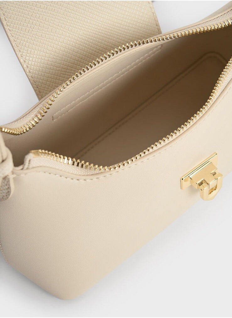 Charles & Keith Awen Belted Shoulder Bag