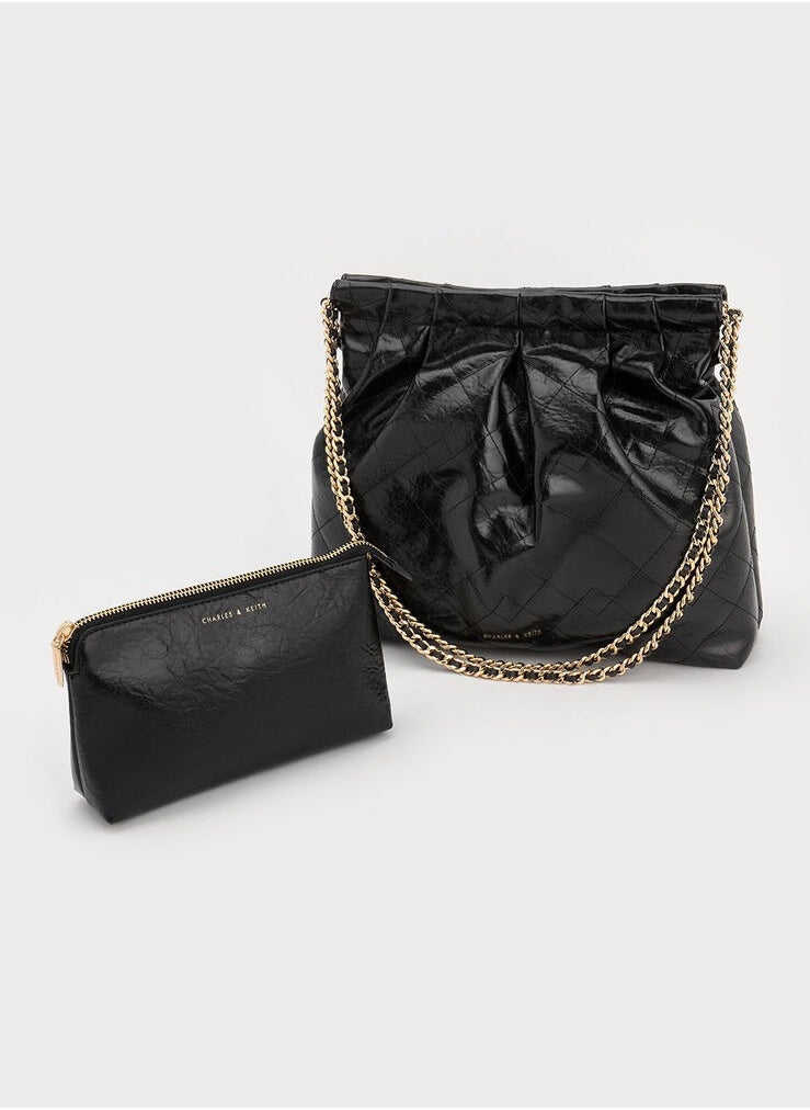 Apfra Quilted Chain-Handle Bag