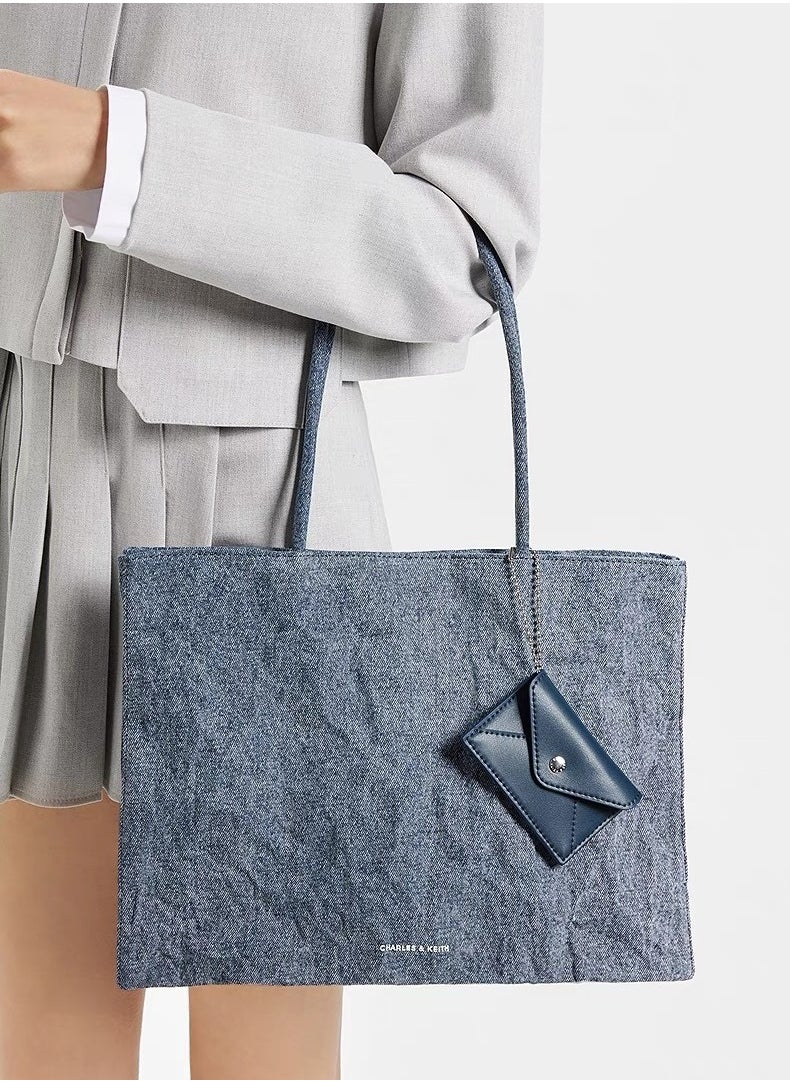Large Matina Crinkle-Effect Tote Bag