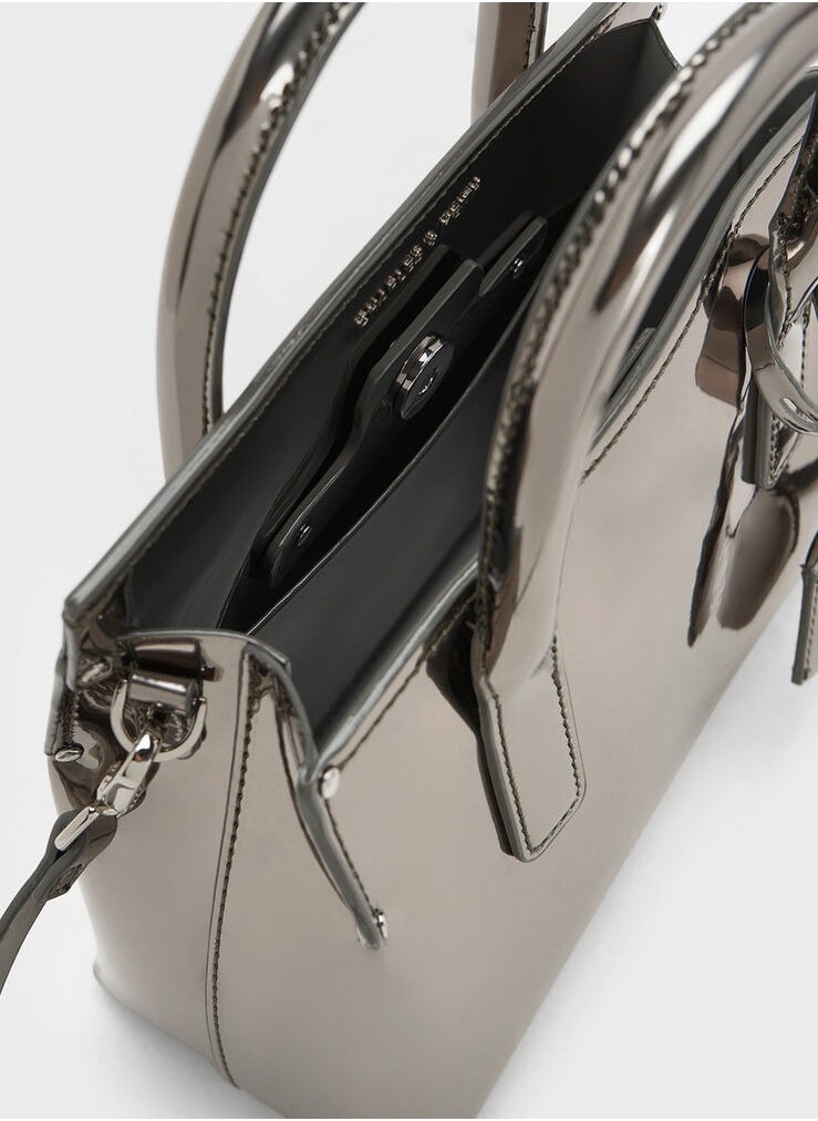 Rene Structured Top Handle Bag