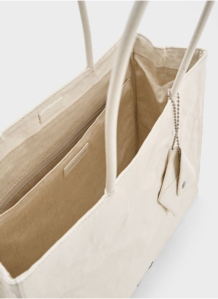 Large Matina Crinkle-Effect Tote Bag