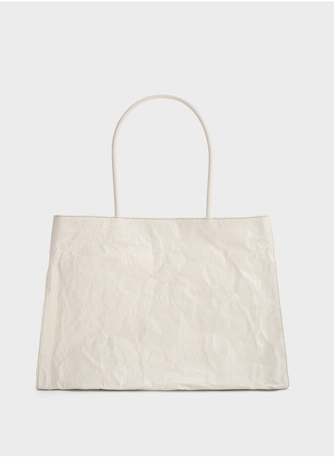 Large Matina Crinkle-Effect Tote Bag
