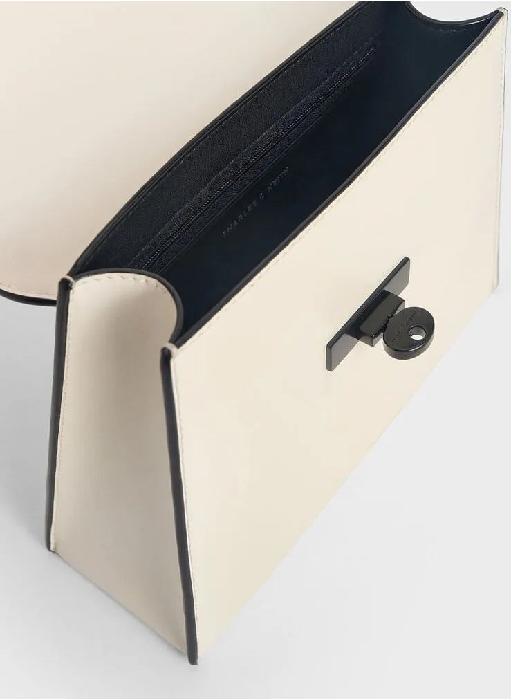 Charles & Keith Samantha Envelope Top Handle Bag