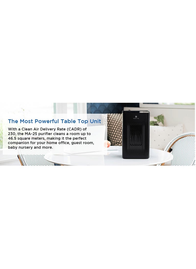 Medify Air MA-25 Air Purifier with H13 HEPA filter - a higher grade of HEPA for 500 Sq. Ft. Air Purifier | Dual Air Intake | Two '3-in-1' Filters | 99.9% removal in a Modern Design (1-Pack, Silver)