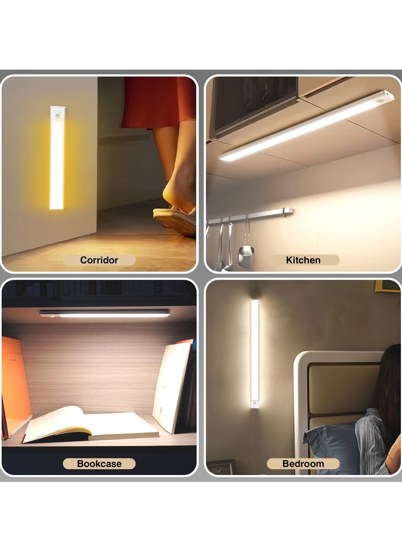 2024 new ultra-thin length 30cm LED multi-function USB charging cabinet light boutique induction lamp adjustable color temperature small night light ultra-thin LED cabinet light human body induction multi-function desk lamp night light reading lamp long life non-plug-in lamp