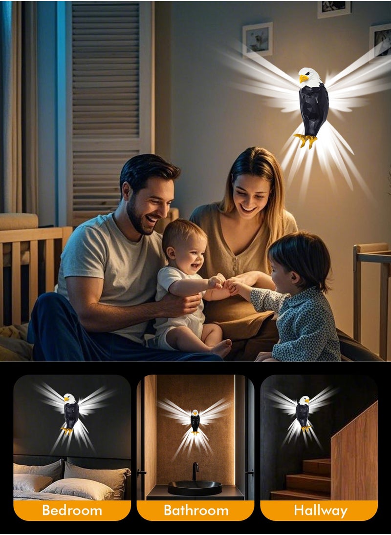 Eagle Wall Light Eagle Night Light With Remote Control Magnetic Wall Mounted Eagle Lamp For Bedroom Living Room Hallway Battery Operated And Removable Charging Eagle Light