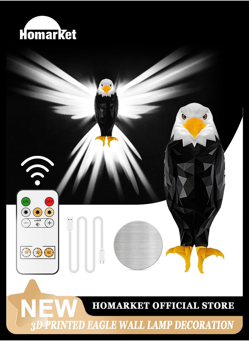 Eagle Wall Light Eagle Night Light With Remote Control Magnetic Wall Mounted Eagle Lamp For Bedroom Living Room Hallway Battery Operated And Removable Charging Eagle Light