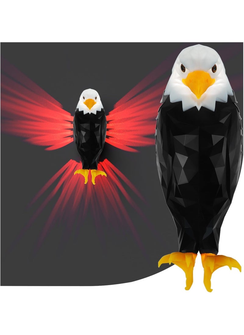 Bald Eagle Wall Light, American Eagle Night Light with Remote Control, Magnetic Wall Mounted Eagle Lamp for Bedroom, Living Room