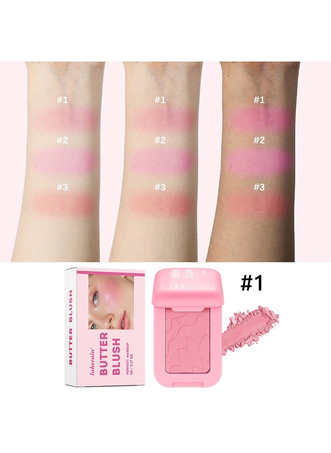 Butter Blush,Perfect Makeup,Professional Makeup Buttermelt Blush, Powder Blush, up to 12 H Wear, Fade & Transfer Resistant,5G #01