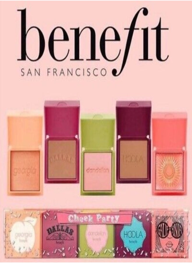 Benefit Mini Dallas Dusty Rose Face Powder Blush – Warm Rosy-Bronze Blush and Bronzer for a Natural Glow, Travel Size