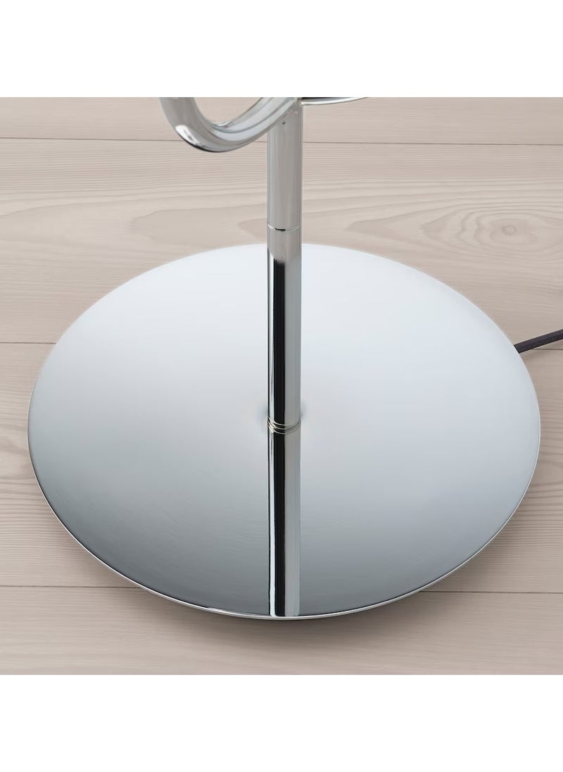 Modern Stylish Floor Lamp Chrome-Plated/Opal White Glass