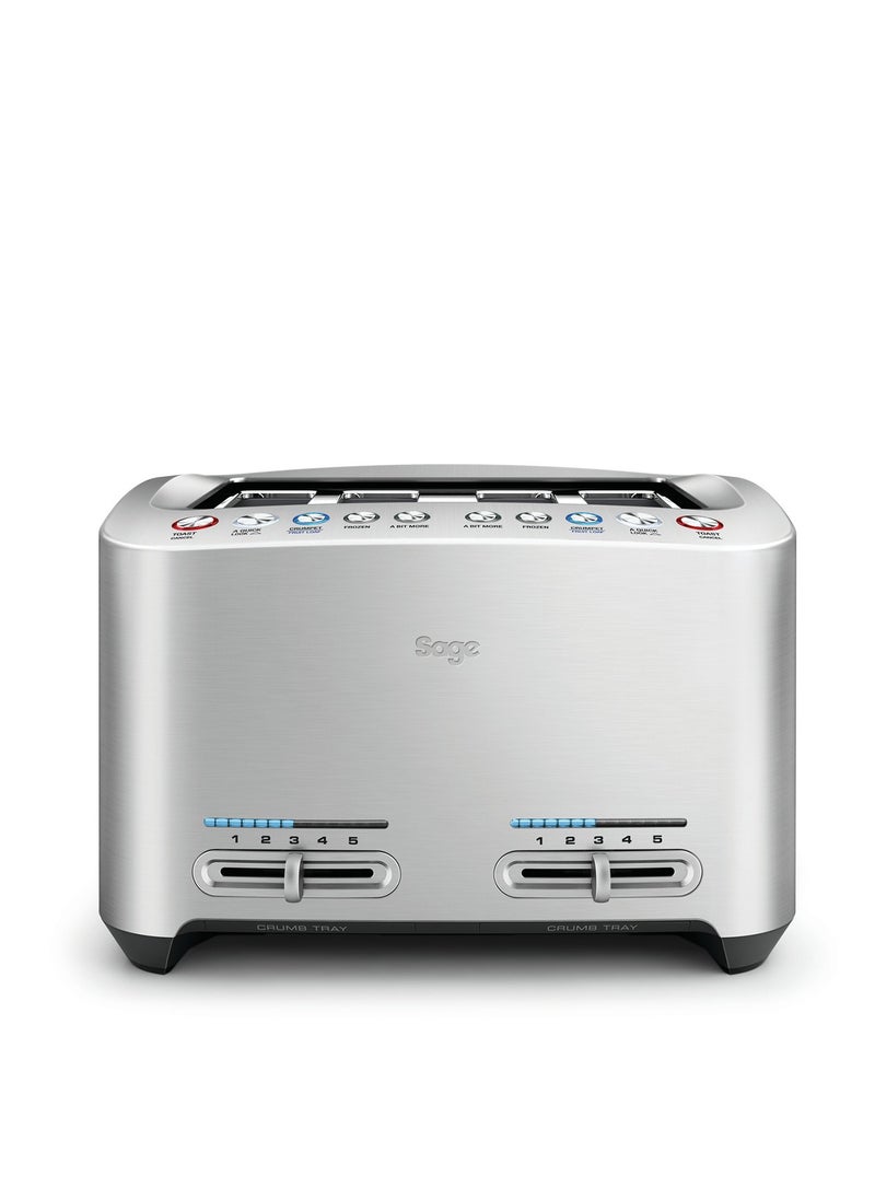 The Smart Toast 4-Slice Toaster, Brushed Aluminium - UAE Version, 2 Year Warranty