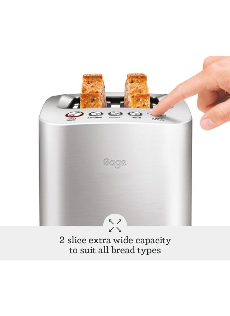 The Smart Toast 2-Slice Toaster, Brushed Aluminium - UAE Version, 2 Year Warranty