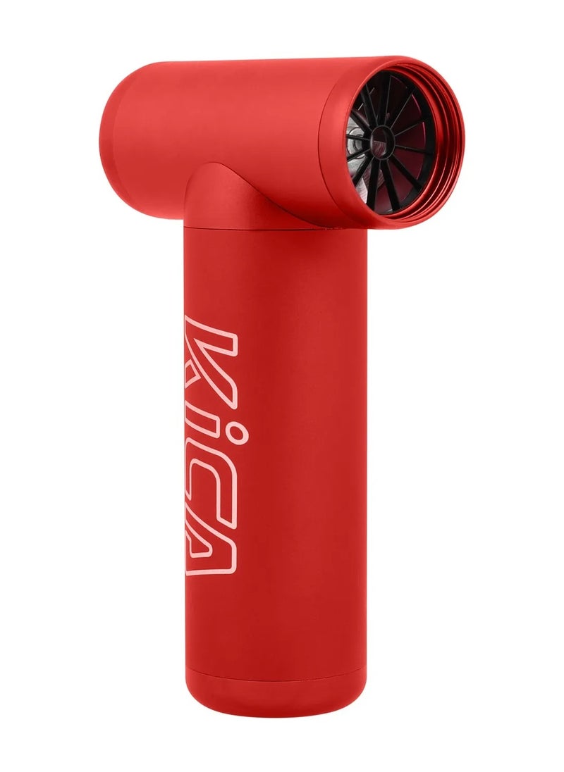 Portable Fan / Lightweight / Easy-to-Use / Compact Design / Versatile Applications for Cleaning Drying & Inflating / Removing Dust from Hard-to-Reach Areas - Red