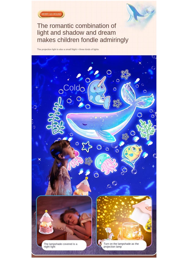 Carousel Projection Light Gift Music Box Starry Sky Light