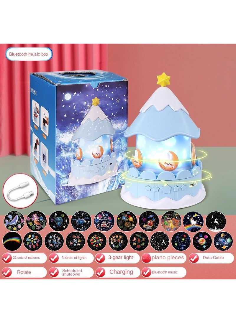 Carousel Projection Light Gift Music Box Starry Sky Light