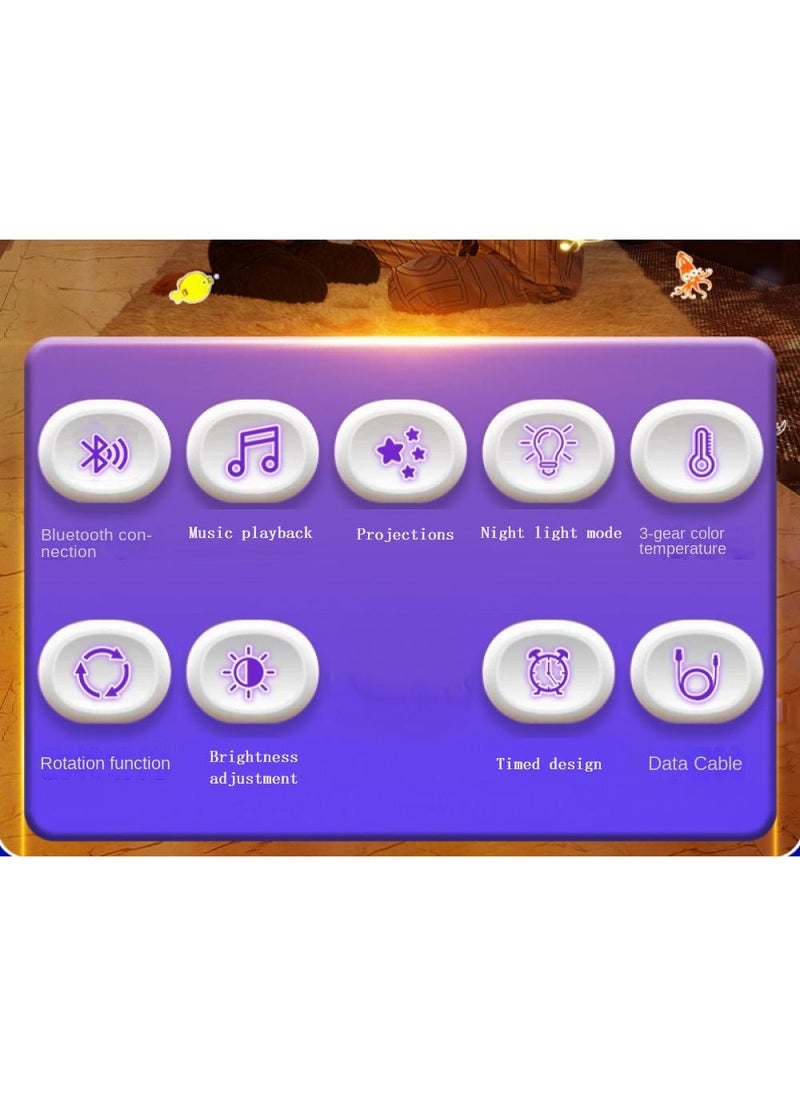 Carousel Projection Light Gift Music Box Starry Sky Light