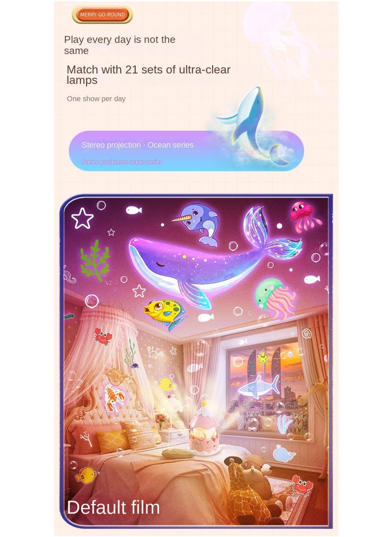Carousel Projection Light Gift Music Box Starry Sky Light