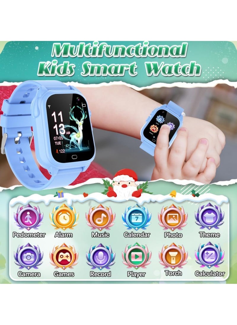 Waterproof Smart Watch for Boys Girls Ages 3-12 Learning Toys with 26 Games Camera Video 1.44