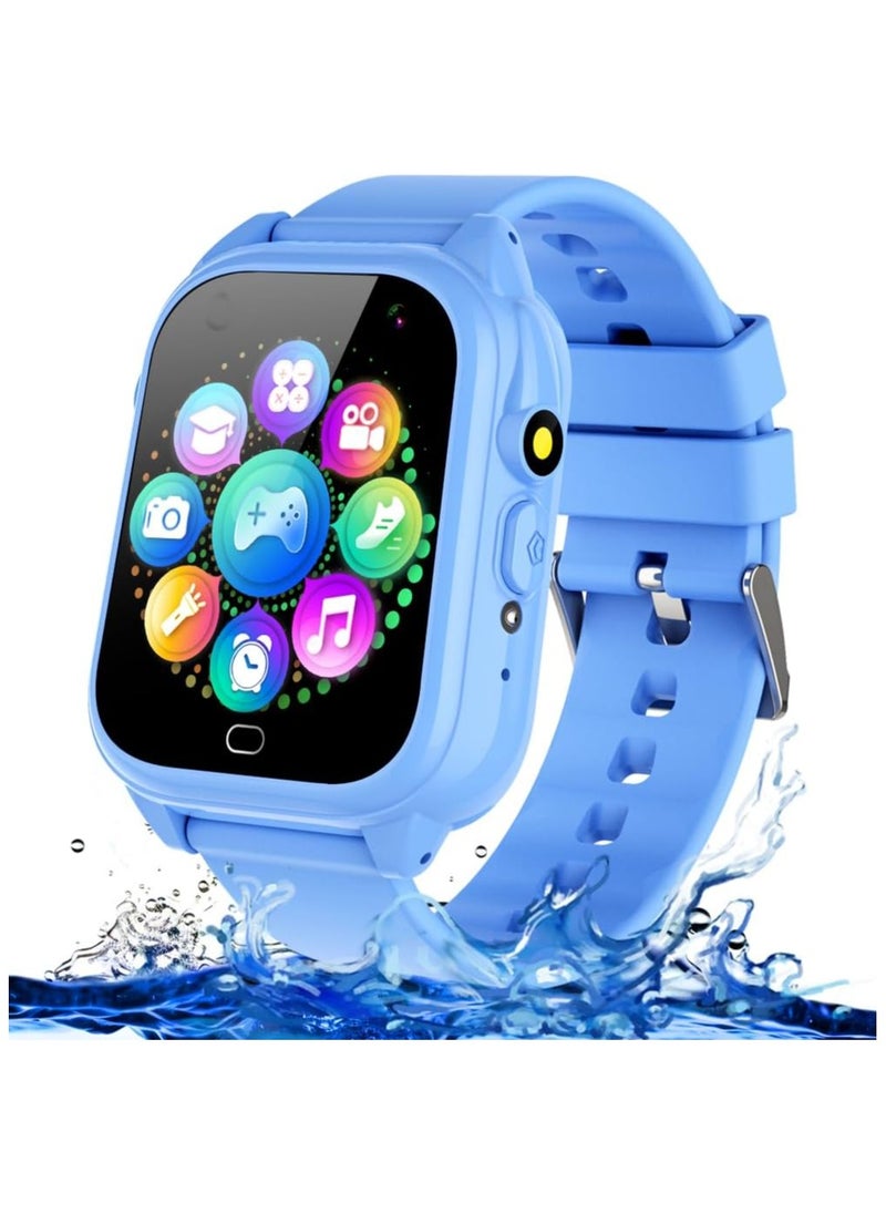 Waterproof Smart Watch for Boys Girls Ages 3-12 Learning Toys with 26 Games Camera Video 1.44