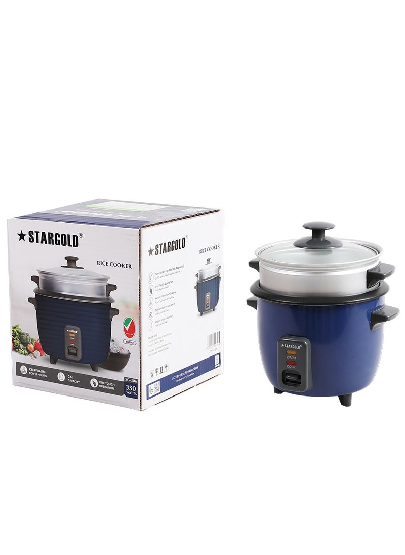 Electric Rice Cooker 0.6 L 350 W Blue/Black