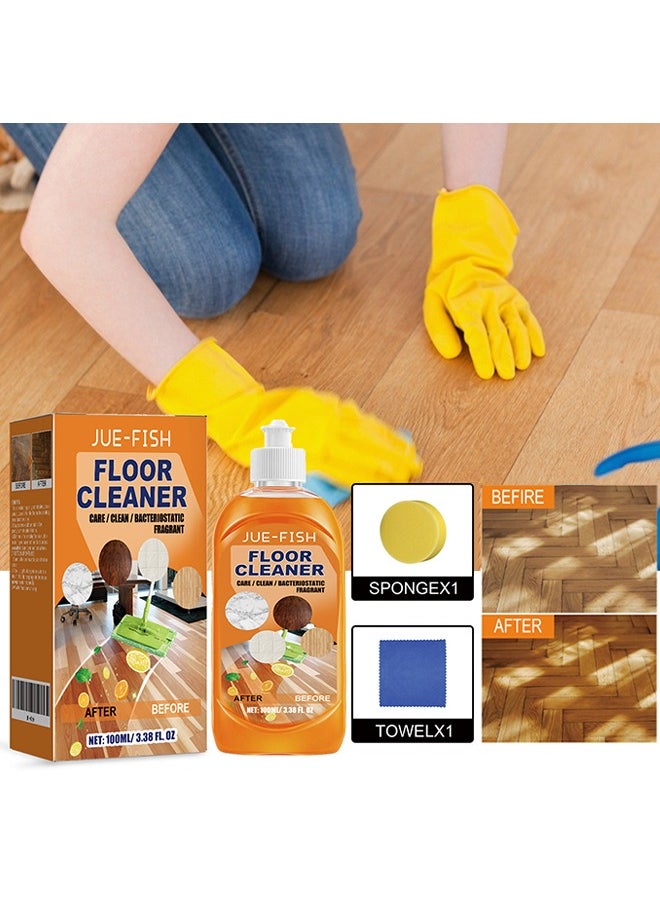 Floor Cleaner,Wood Floor Polish and Restorer 100 Ml Bundle Natural Shine Removes Scratches Leaves Protective Layer 100ML