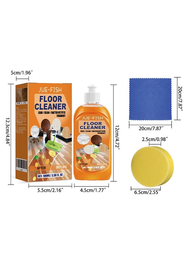 Floor Cleaner,Wood Floor Polish and Restorer 100 Ml Bundle Natural Shine Removes Scratches Leaves Protective Layer 100ML